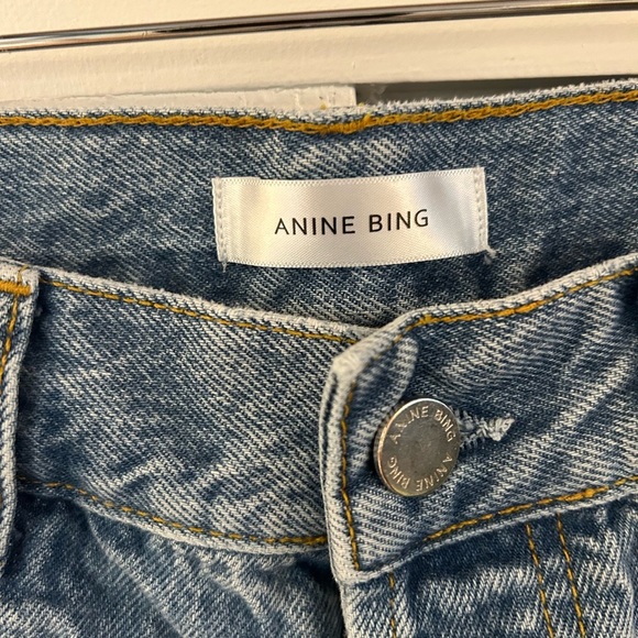 Anine Bing cut off Jean Bermuda shorts size 29 button fly - Picture 2 of 6